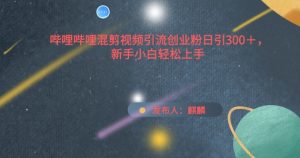 哔哩哔哩混剪视频引流创业粉日引300+，新手小白轻松上手【揭秘】-闪越社