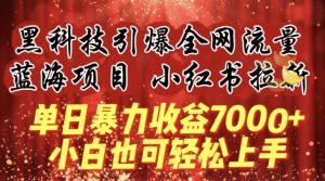 蓝海项目!黑科技引爆全网流量小红书拉新，单日暴力收益7000+，小白也能轻松上手【揭秘】-闪越社