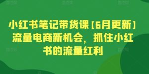 小红书笔记带货课【6月更新】流量电商新机会,抓住小红书的流量红利-闪越社