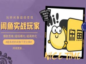 手把手教你0到1系统玩转闲鱼变现,爆款思维/超级曝光/超高转化-闪越社