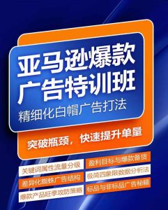 亚马逊爆款广告特训班,快速掌握亚马逊关键词库搭建方法,有效优化广告数据并提升旺季销量-闪越社