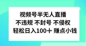 视频号半无人直播，不违规不封号，轻松日入100+【揭秘】-闪越社