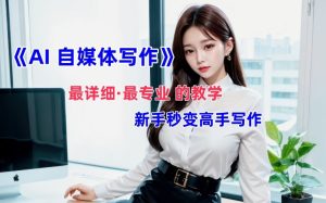 AI自媒体文章创作全网最详细教程,新手秒变写作高手,多方位发展-闪越社