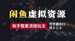 2024最新闲鱼虚拟资源玩法,养号到出单整套流程,多管道收益,每天2小时月收入过万【揭秘】-闪越社
