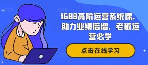 1688高阶运营系统课，助力业绩倍增，老板运营必学-闪越社
