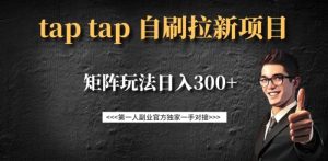 taptap拉新自刷项目,一个新用户14元,矩阵玩法日入300+-闪越社