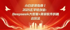 小白逆袭指南,2025玄学轻创业:Deepseek大数据+周易算法的融合玩法-闪越社