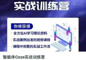 智能体Coze实战训练营,掌握新时代效率工具,让你人生即刻开挂-闪越社