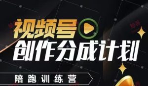 视频号创作分成计划陪跑训练营,手把手教会你如何制作视频,细水长流型项目-闪越社