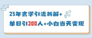 25年国学引流拆解+单日引200人+小白当天就能变现-闪越社