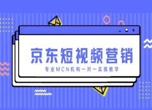 京东短视频营销项目，专业MCN机构一对一实操教学-闪越社